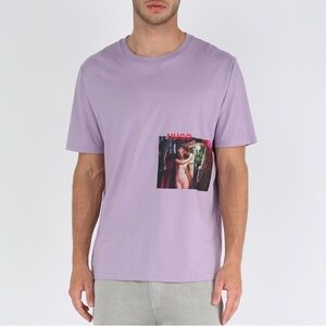 HUGO Boss Purple Graphic Tee | Size M | 100% Cotton